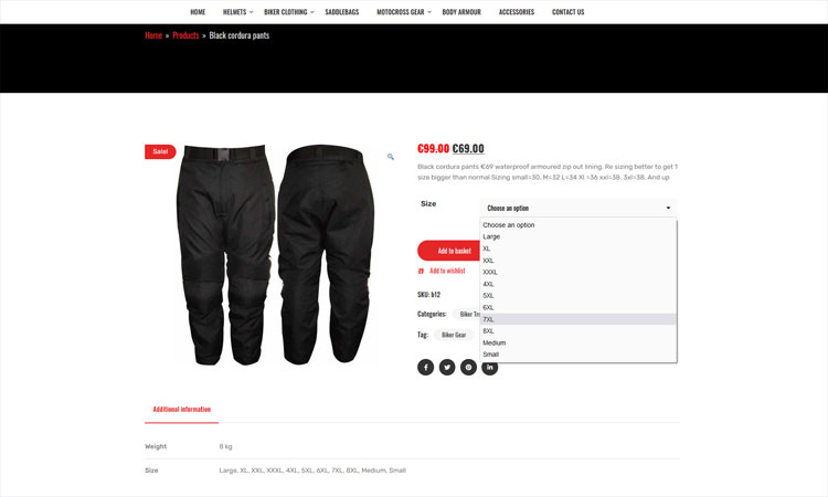 Biker Gear ECommerce Website