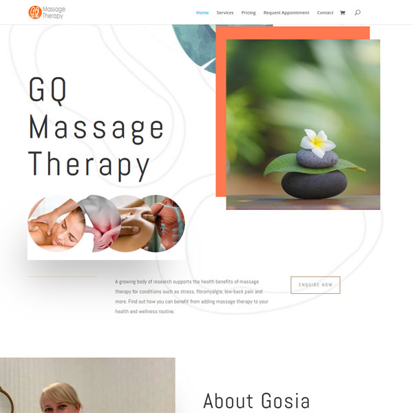 Massage Therapy Booking Website Website