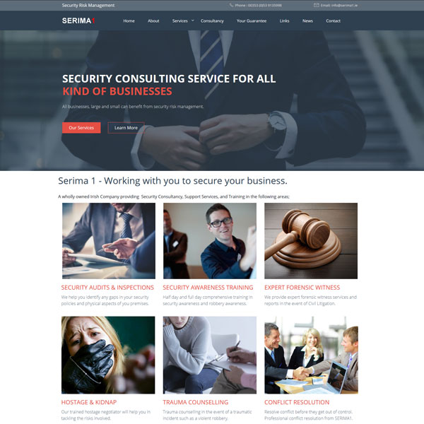 CMS Website for Serima 1 Security Management